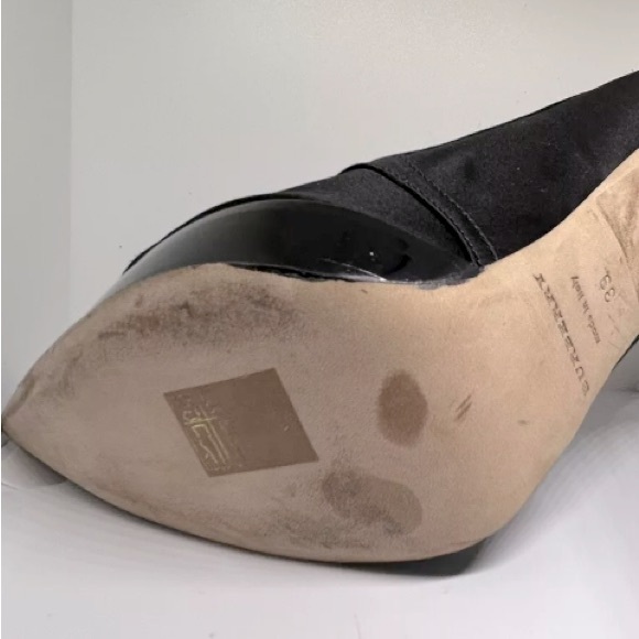 ❌SOLD❌ EUC [Burberry] Black Silk Pointed Toe High Heel Pumps Womens Size 39 - Picture 5 of 9